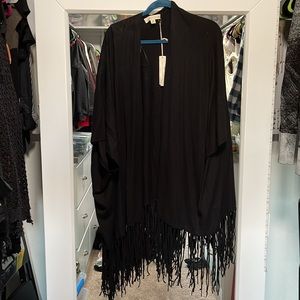 COPY - BLACK VICI fringe cardigan almond one size NEW